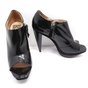 ⚡POUR La VICTOIRE Patent/Suede Platform Heels EUC